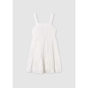 Mayoral Girls White Eyelet Dress Sleeveless Tiered‎ Casual Summer 12
